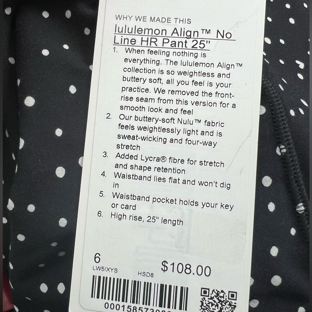 NWT Align No Line High Rise Legging | Size: 6
